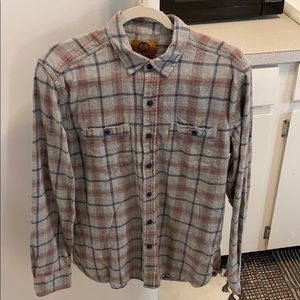 Stapleford grey, orange and blue flannel